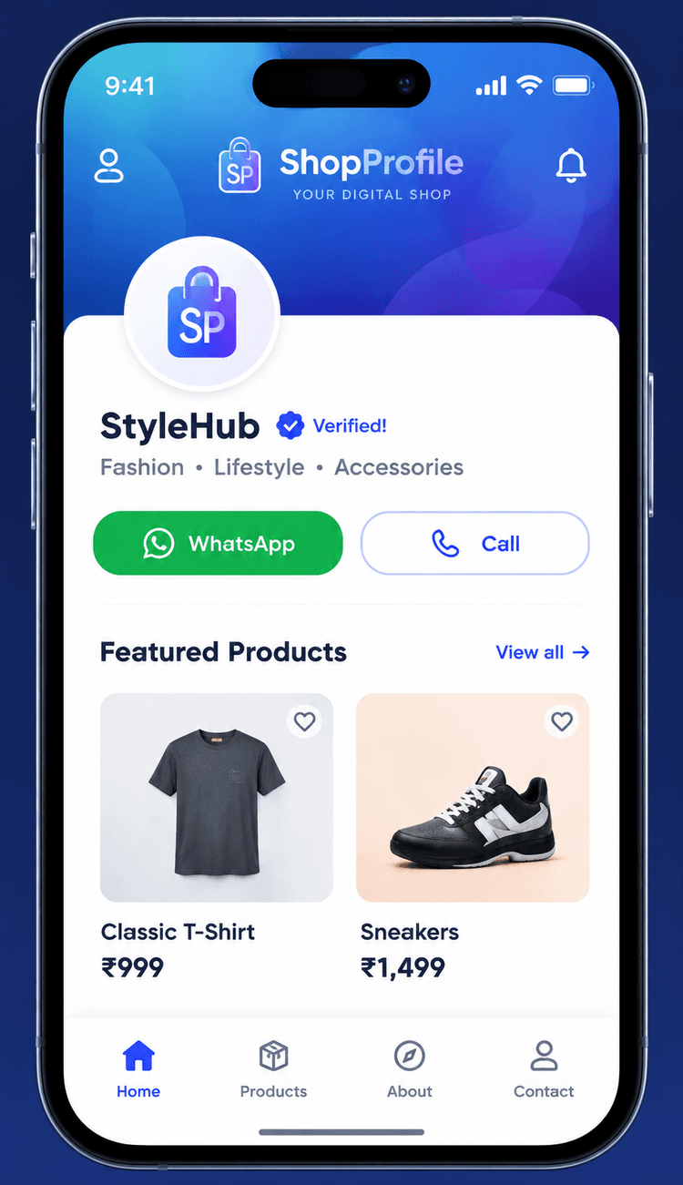 ShopProfile Mobile App Preview